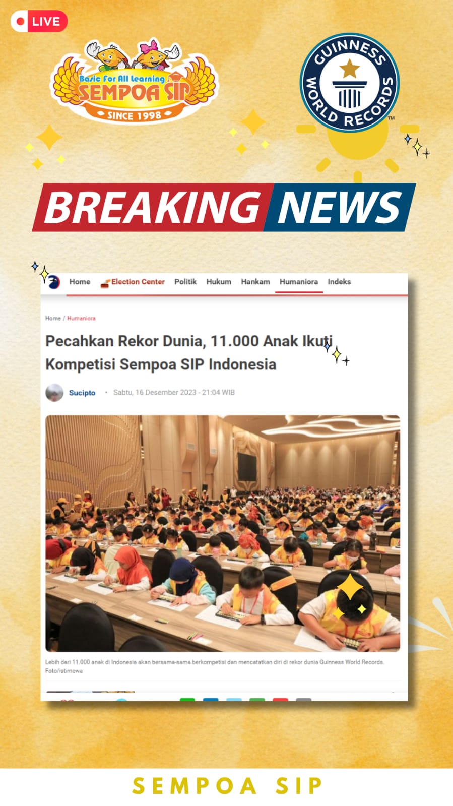 Rekor MURI Sempoa SIP